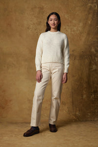 Merino Boucle Crop Sweater
